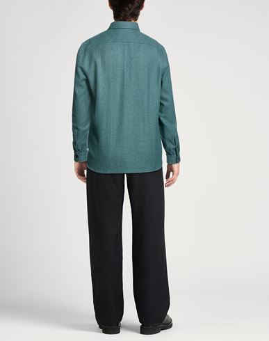 Man Shirt Emerald green Size M Cashmere