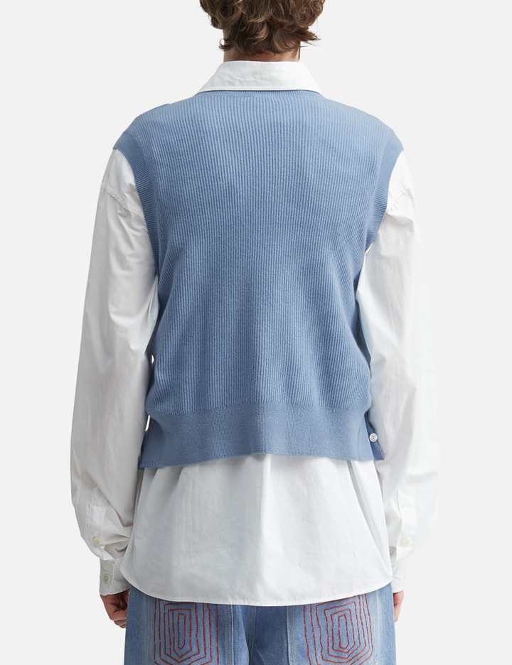 Light Blue Button Vest