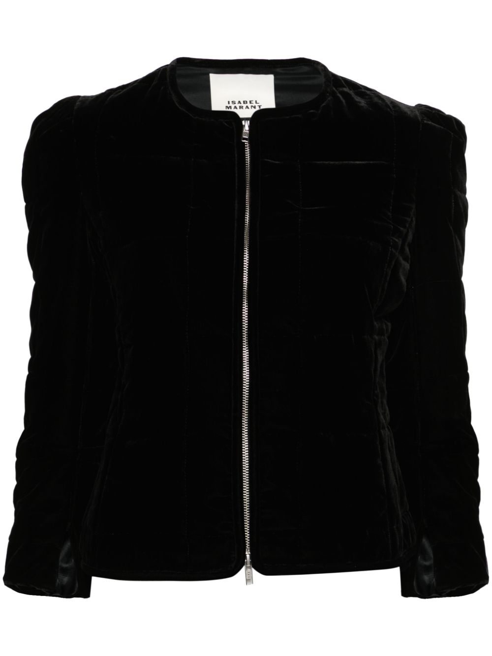 Djanet quilted velvet jacket - Black