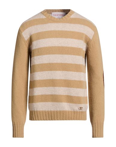 Man Sweater Beige Size XL Wool, Cashmere, Virgin Wool, Lambskin