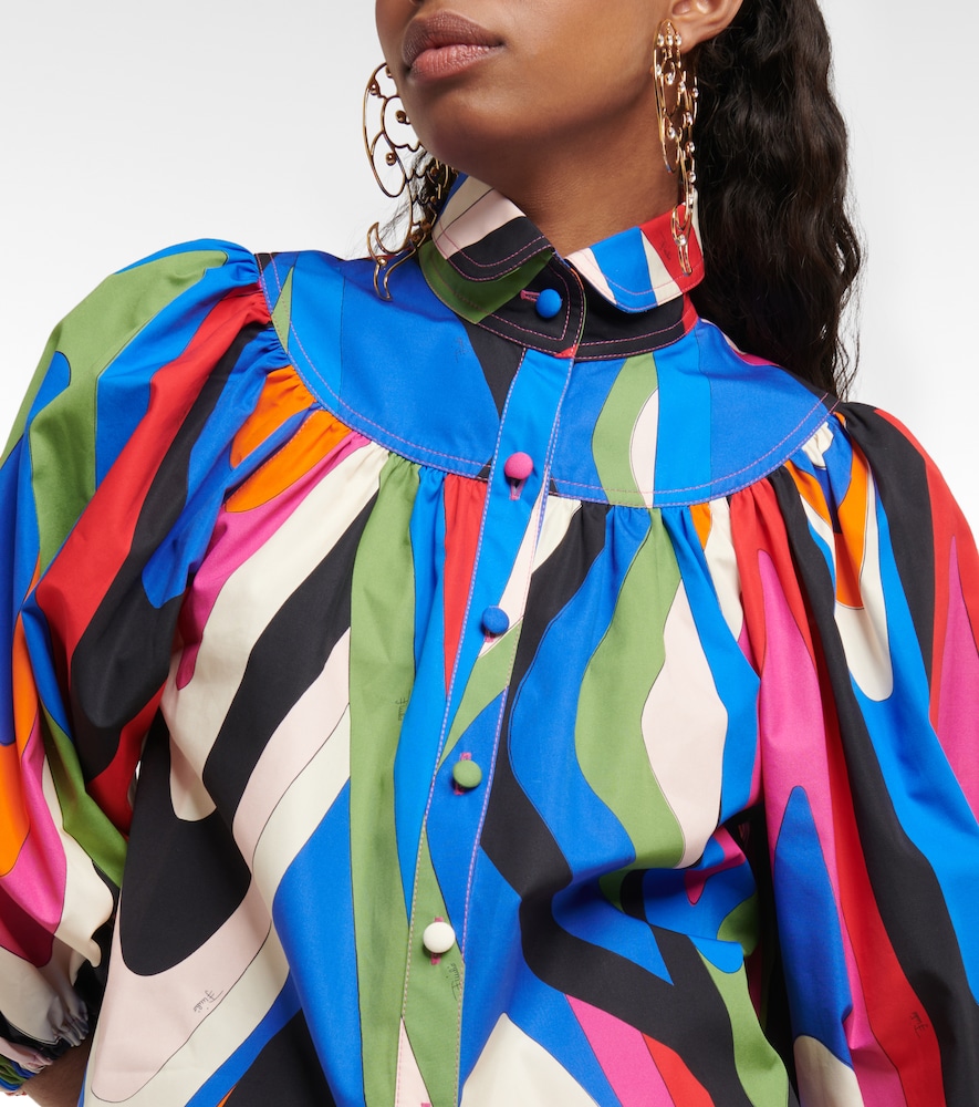 Printed cotton blouse