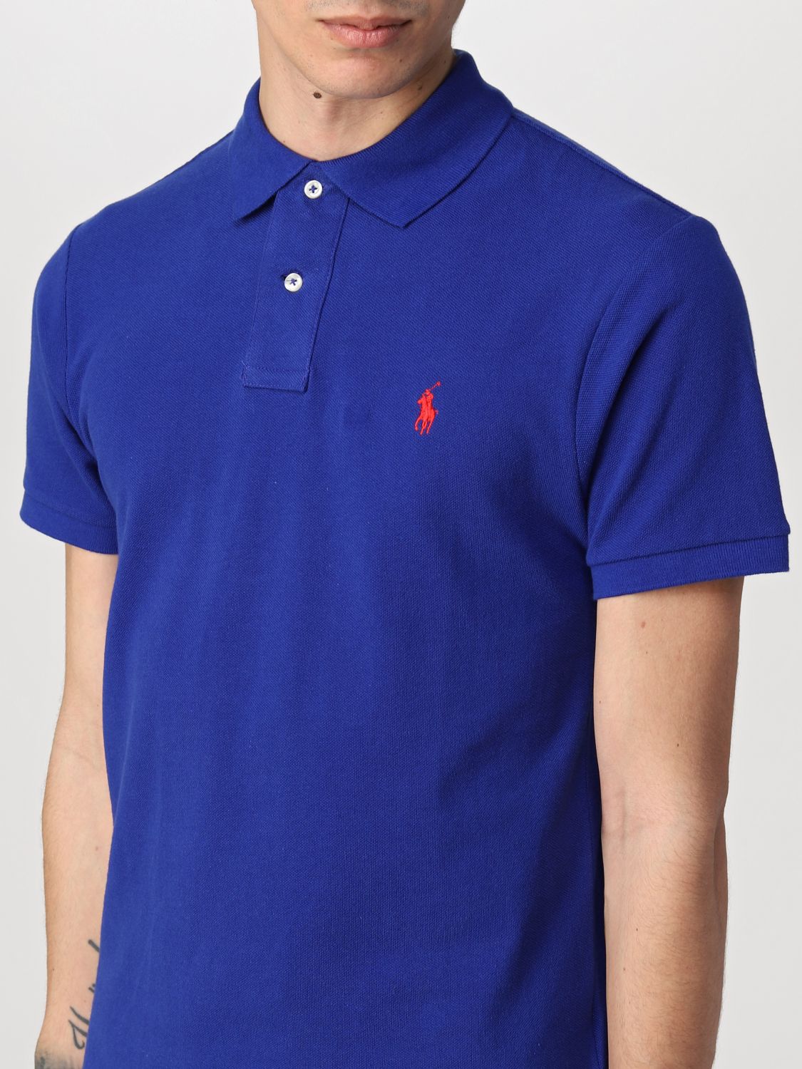 Cotton polo shirt with logo
