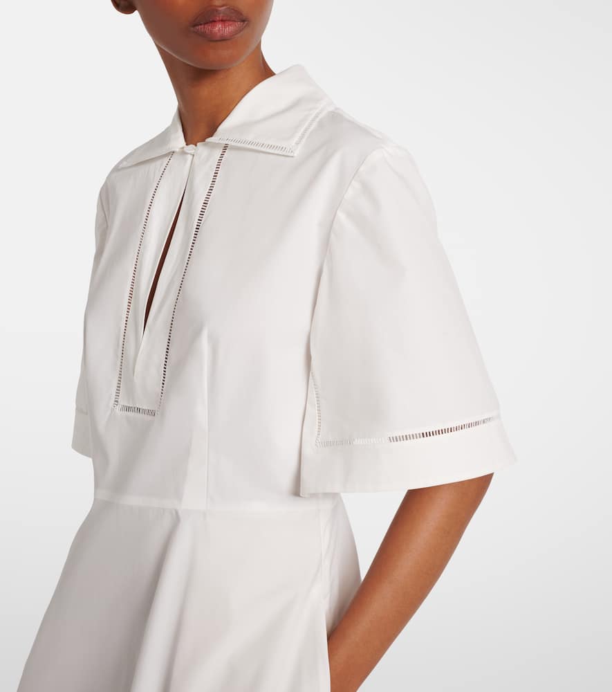 Róhe Embroidered cotton poplin midi dress