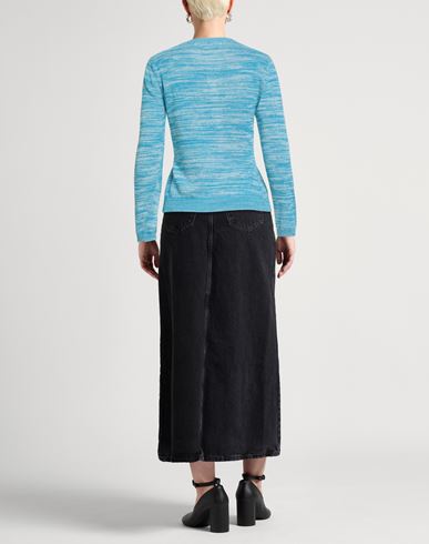 Samsøe Φ Samsøe Woman Sweater Azure Size L Recycled cotton, Recycled polyester