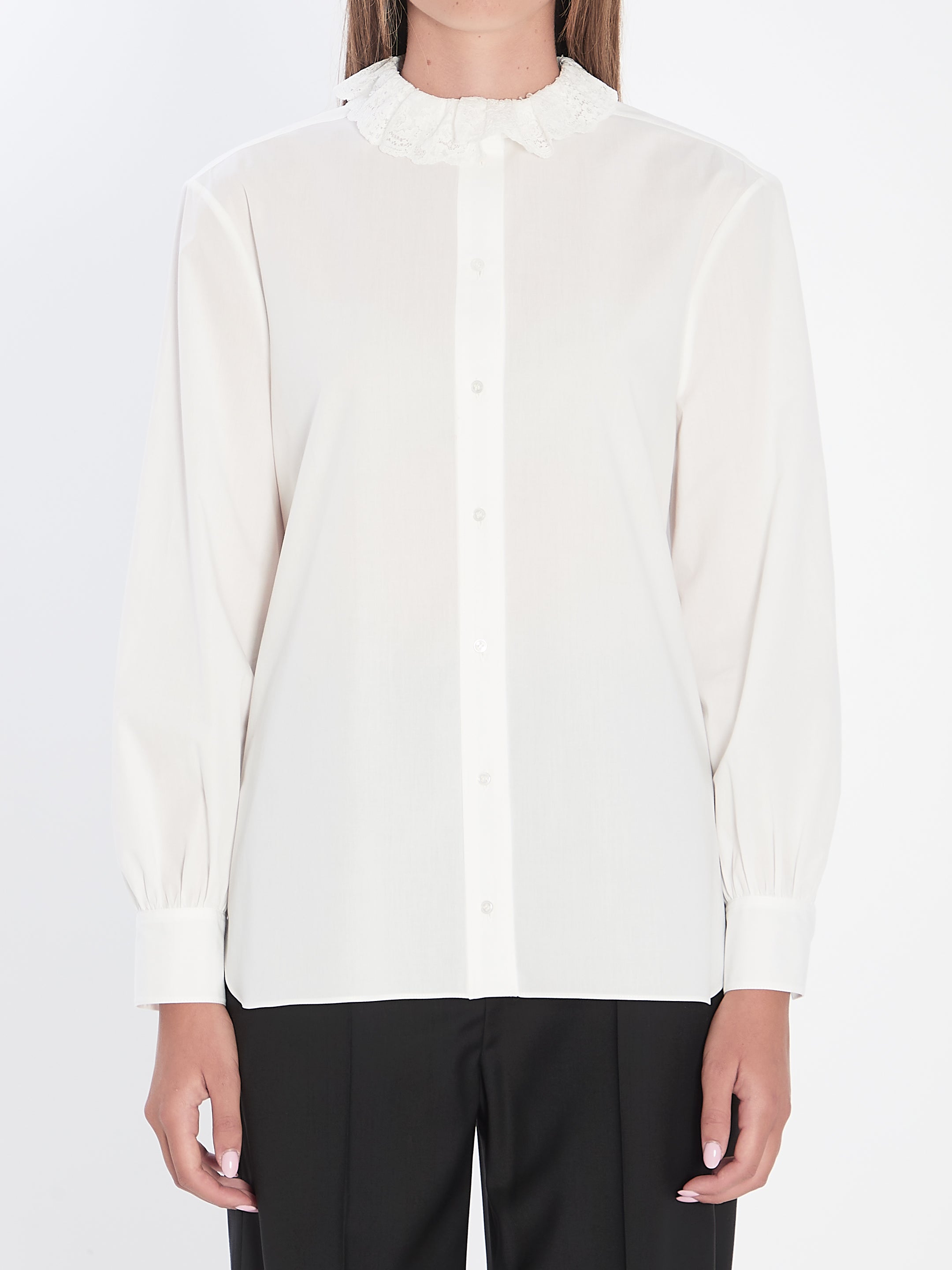 Lace-collar Shirt