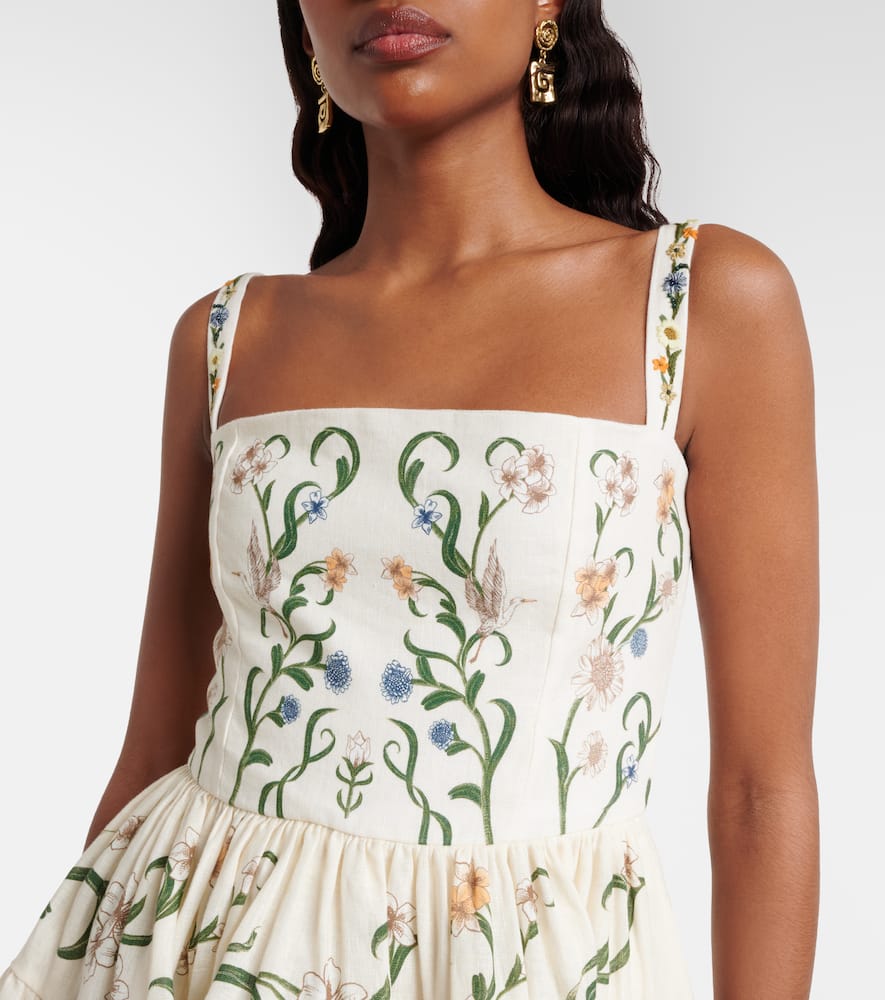 Lima Laguna floral linen minidress