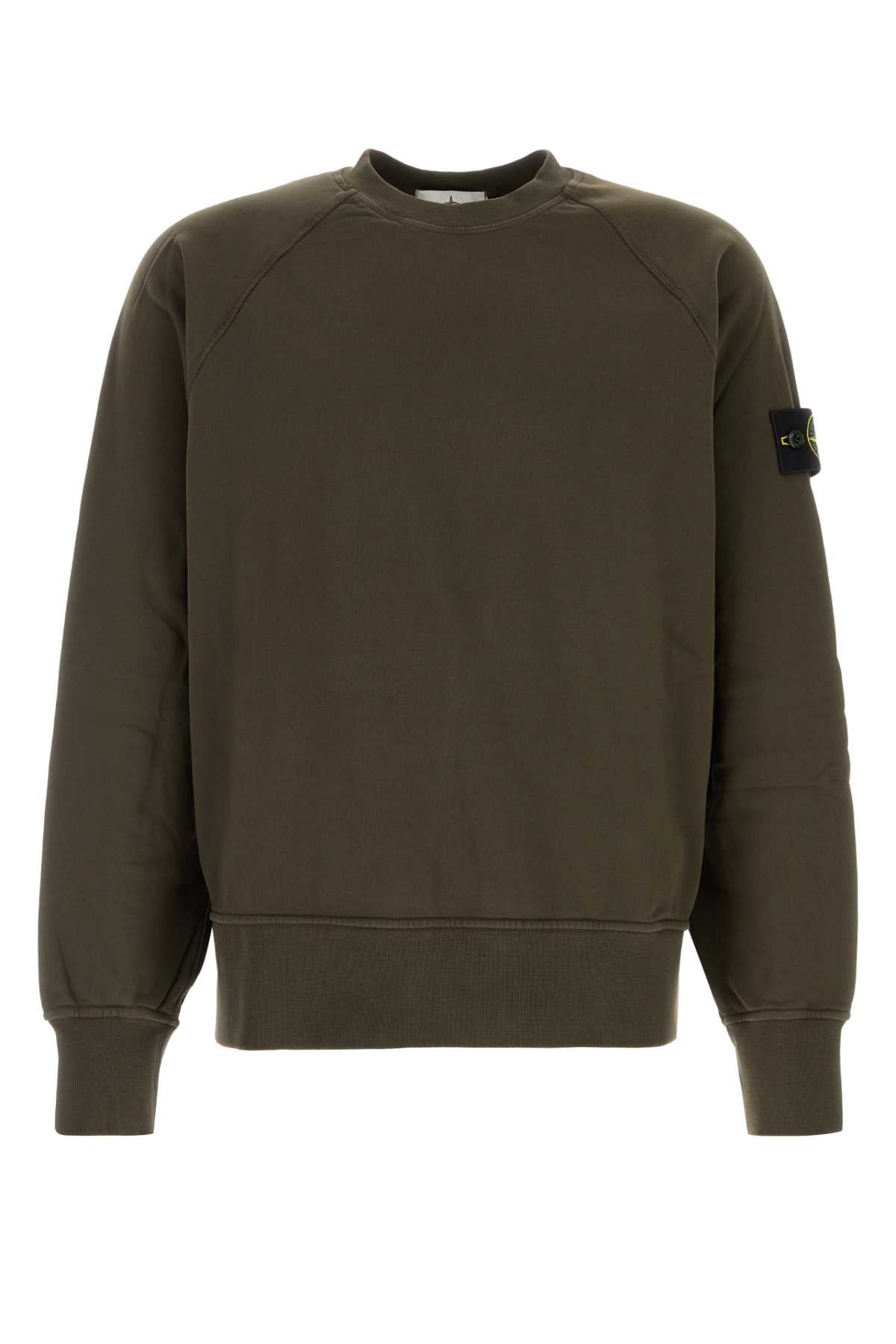 Crew-Neck Cotton Sweatshirt — Gray