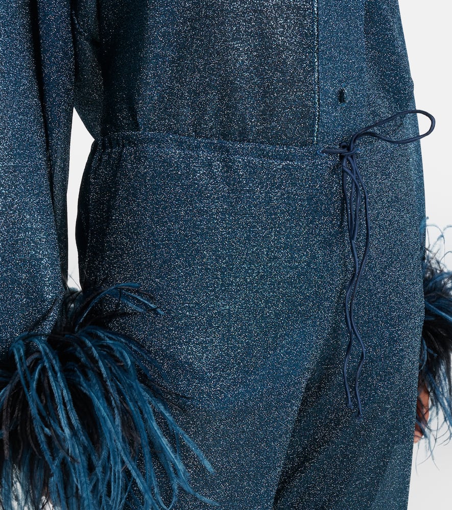 Oséree Lumière Plumage wide-leg pants
