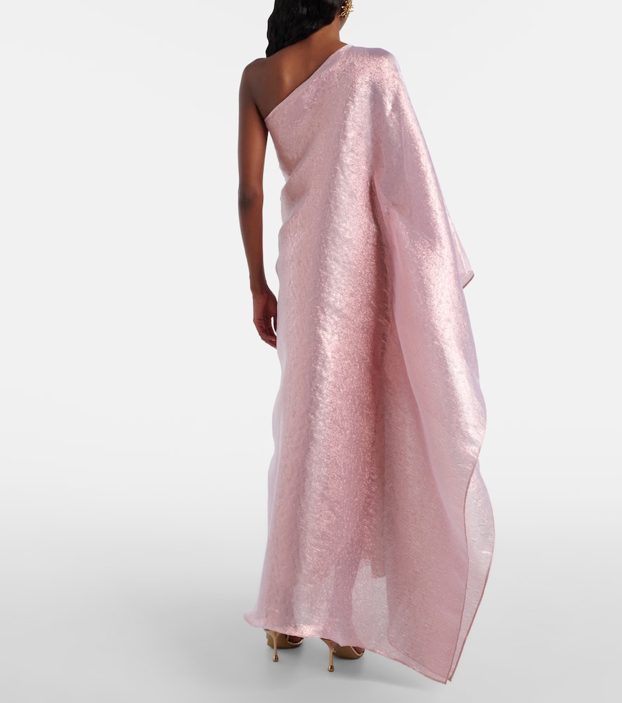 Betsy one-shoulder fil coupé gown