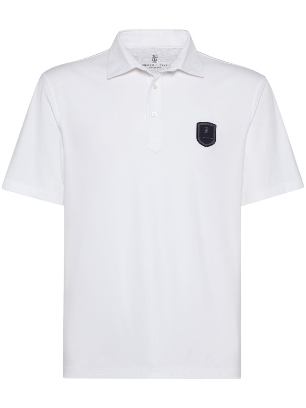 Appliqué-detail polo shirt - White