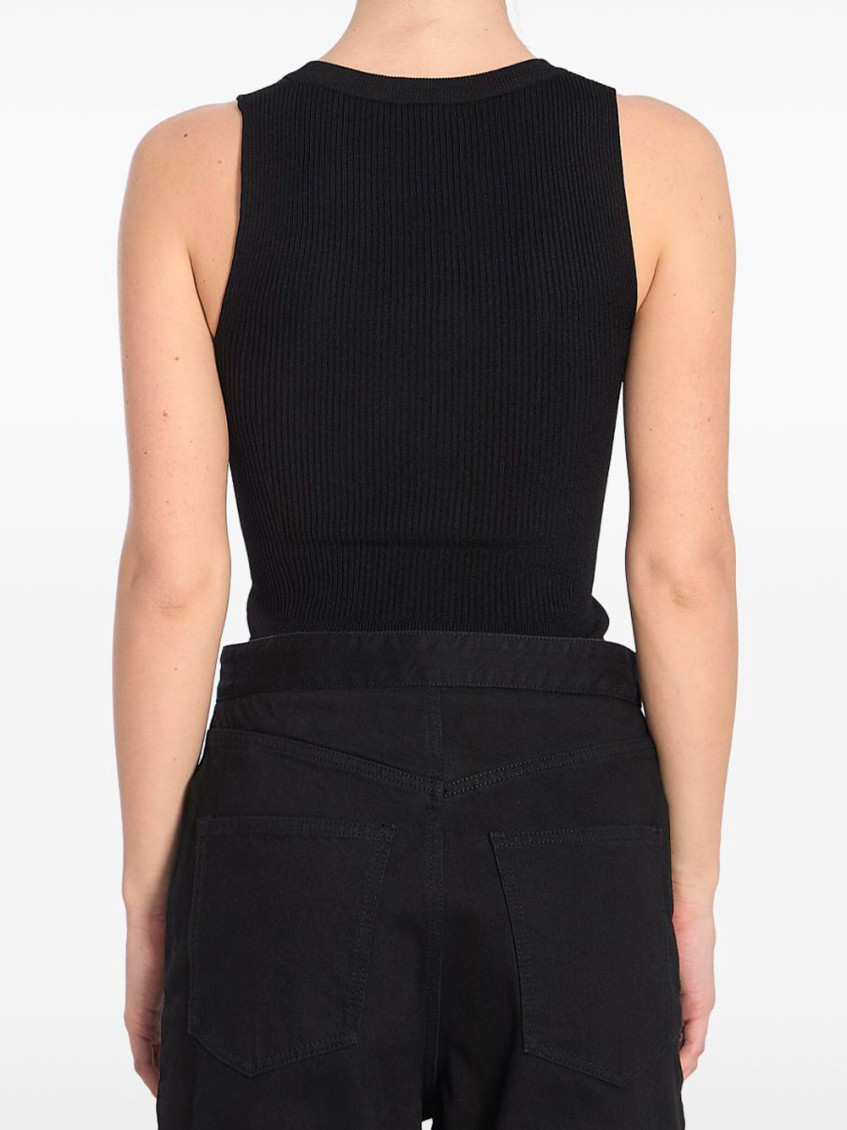 Black Sleeveless Bodysuit