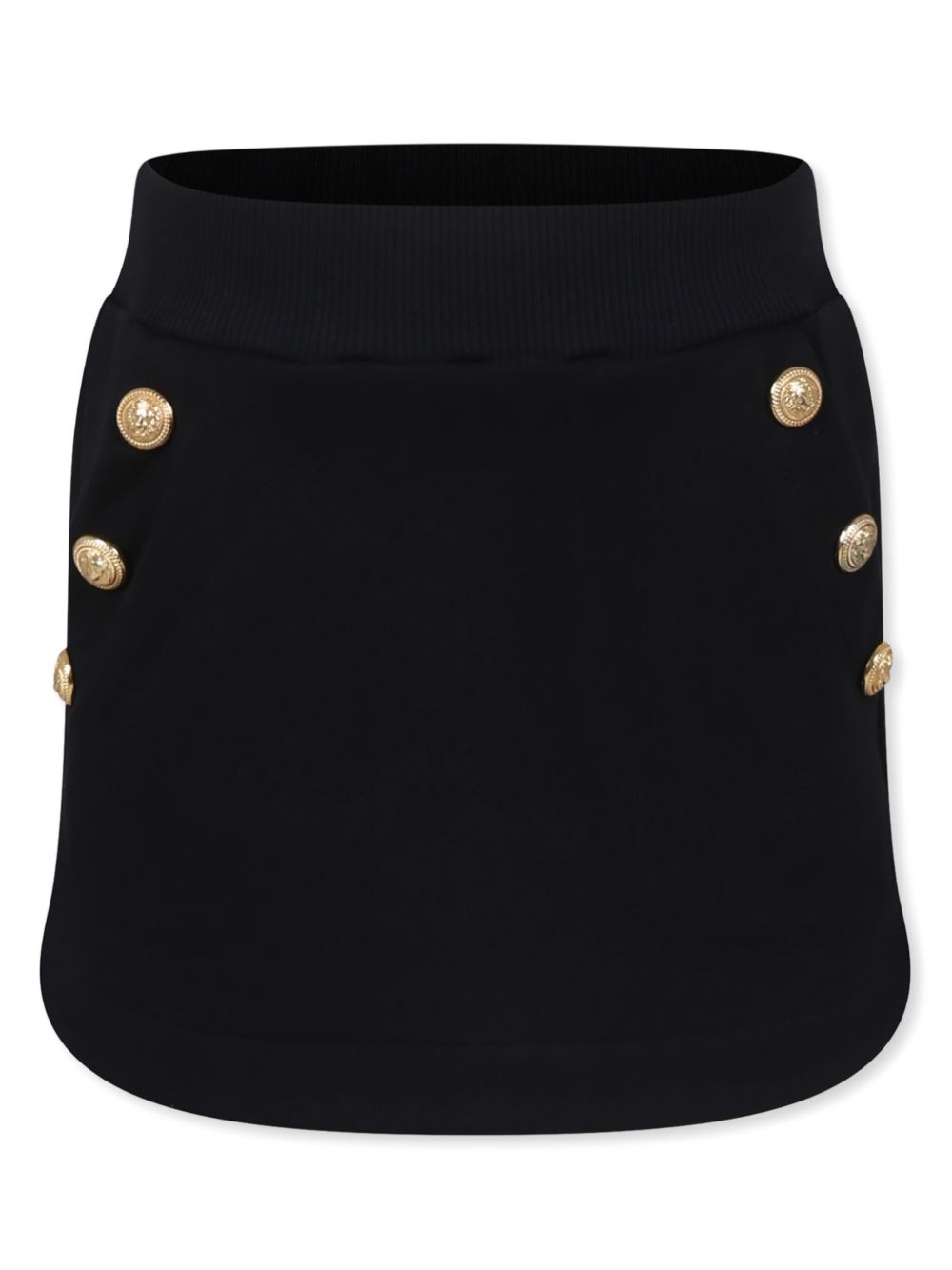 Logo-embossed buttons skirt - Black
