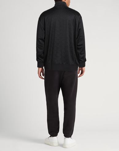 Man Sweatshirt Black Size XXL Polyester, Cotton