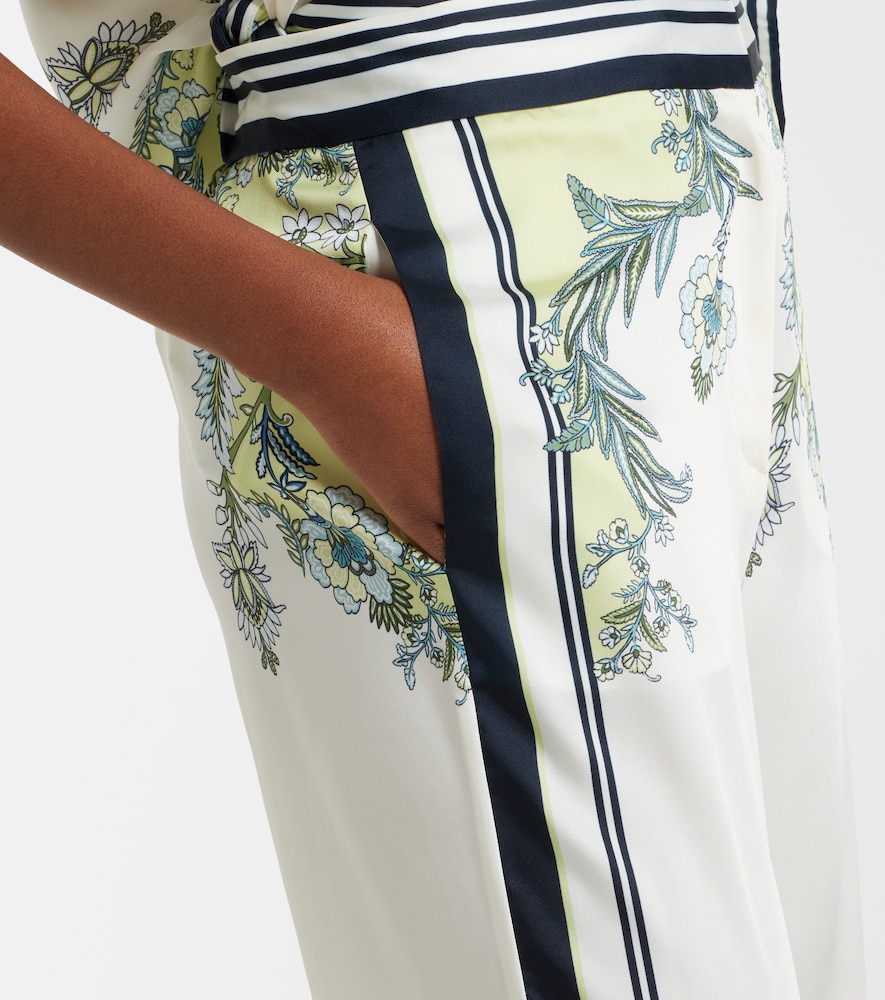 Grigore floral twill palazzo pants