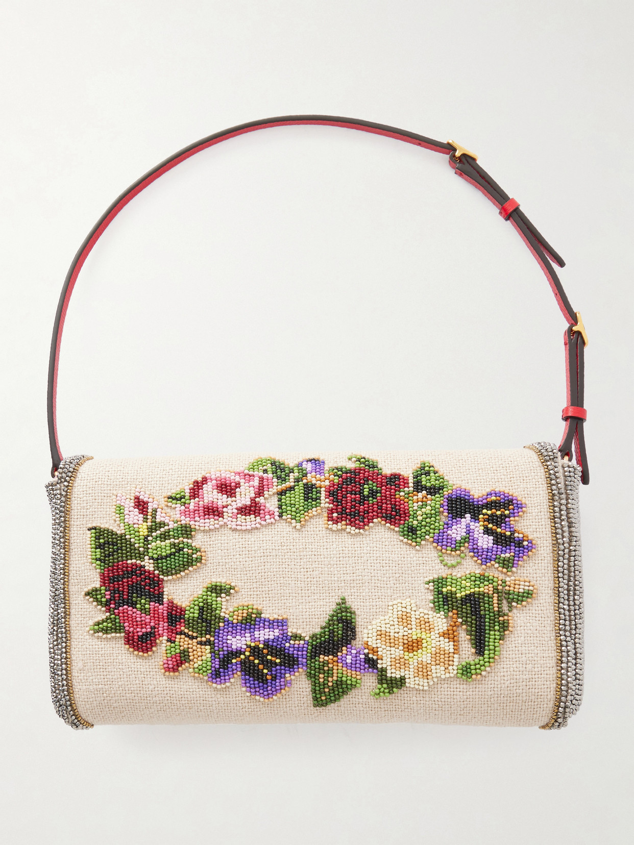 Devain Sequin-embellished Cloqué Shoulder Bag - Multi