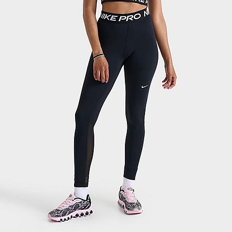 Women's Pro 365 High-Waisted 8 Mesh Panel Leggings in Black/White