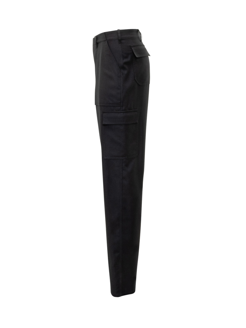 Wool Flannel Cargo Trousers
