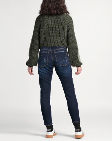 Woman Jeans Blue Size 10 Cotton, Elastane