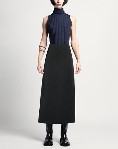 Co. go Woman Maxi skirt Black Size 10 Polyester, Cotton