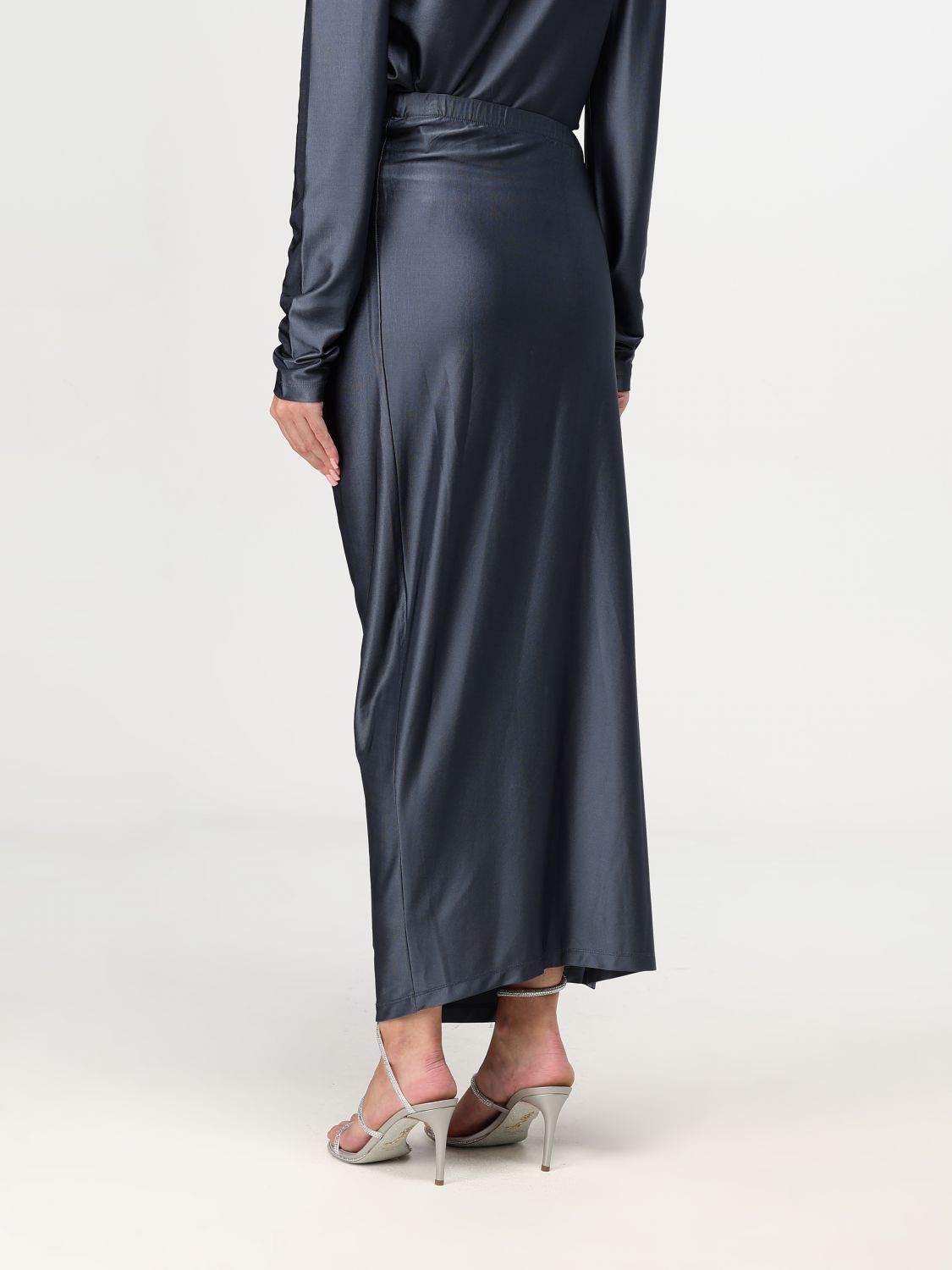 Draped-detail skirt - Green