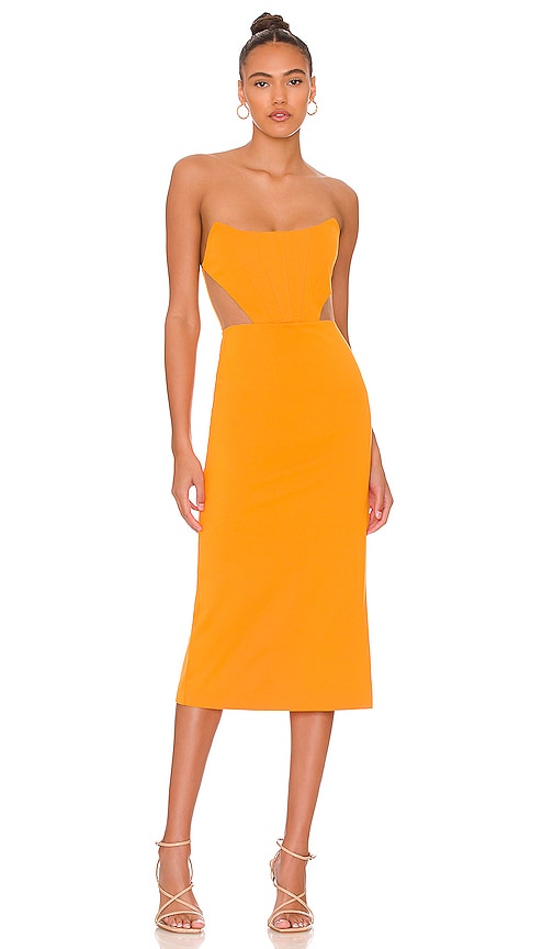 NBD Leighton Midi Dress in Orange. - S also in