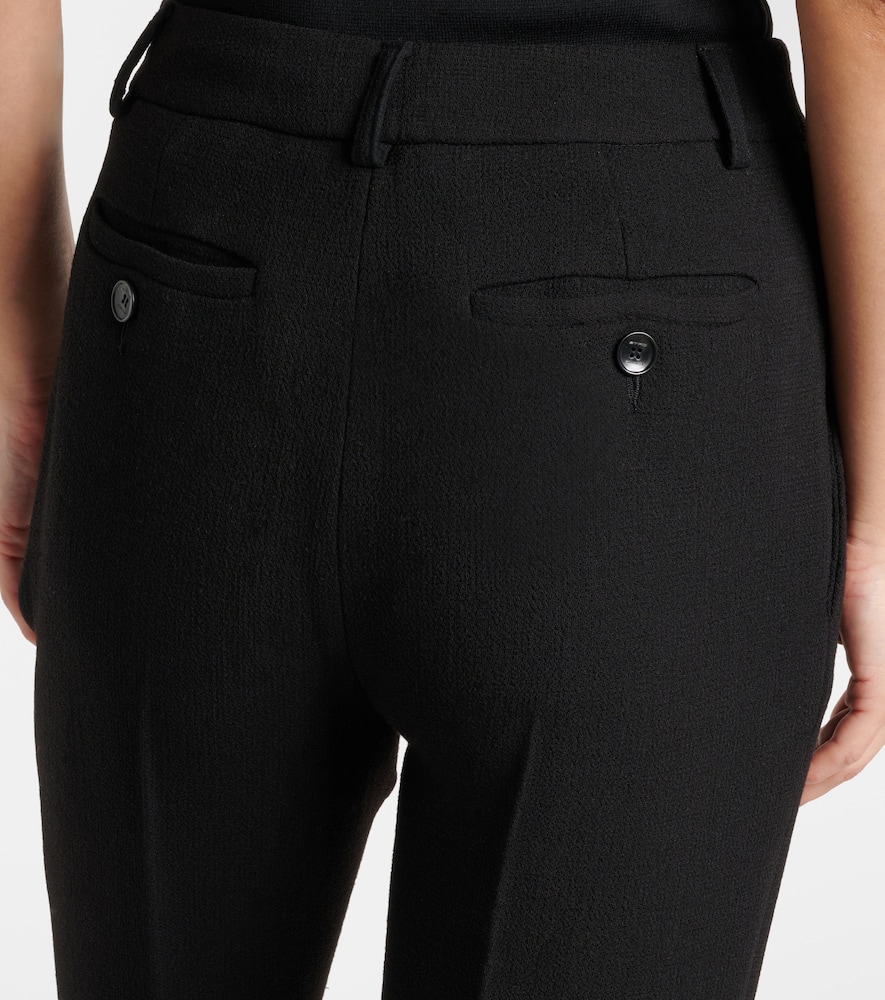 High-rise wool flared pants