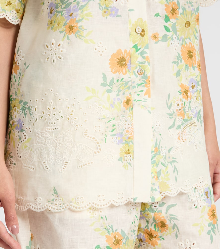 Alémais Juliette floral linen shirt
