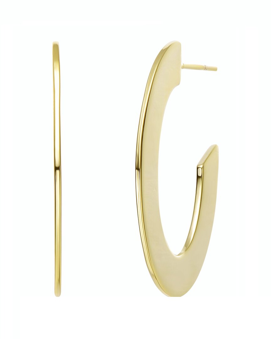 14K Plated Open Hoops