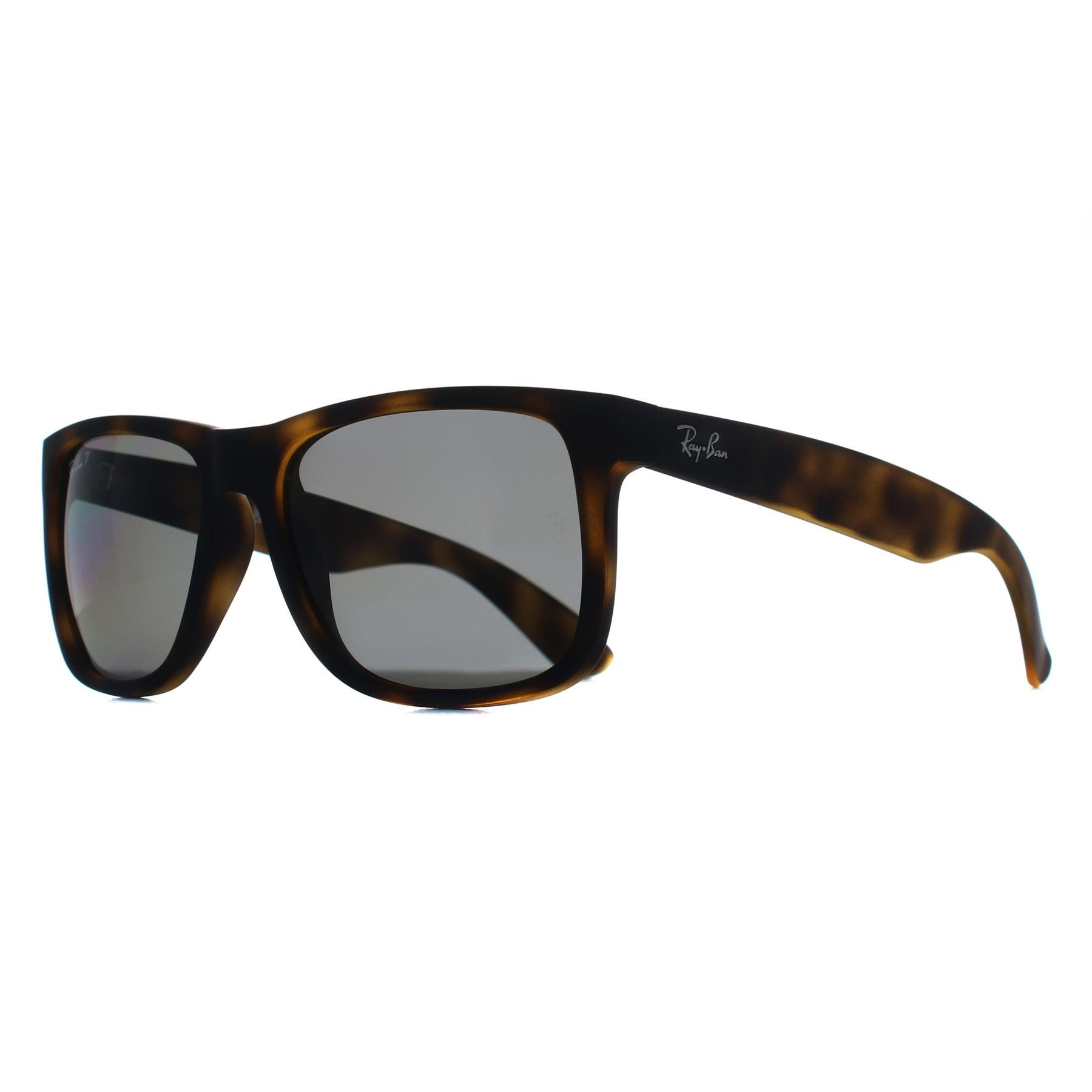 RAY-BAN Man Sunglasses RB4165 Justin Classic  -  Frame color: Havana, Lens color: Dark Grey