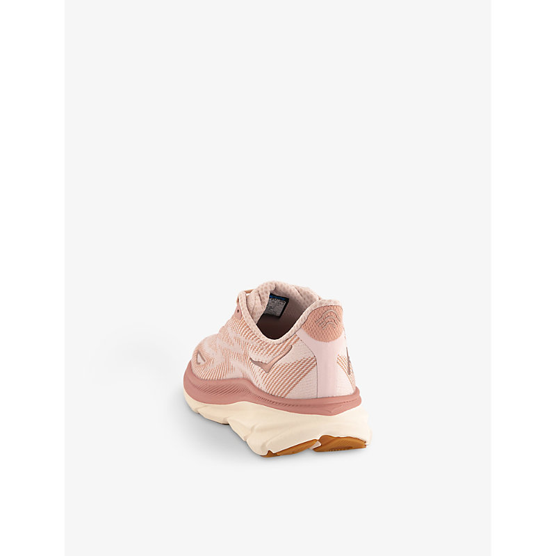 Womens Sandstone Cream Clifton 9 Breathable Polyester-blend Low-top Trainers
