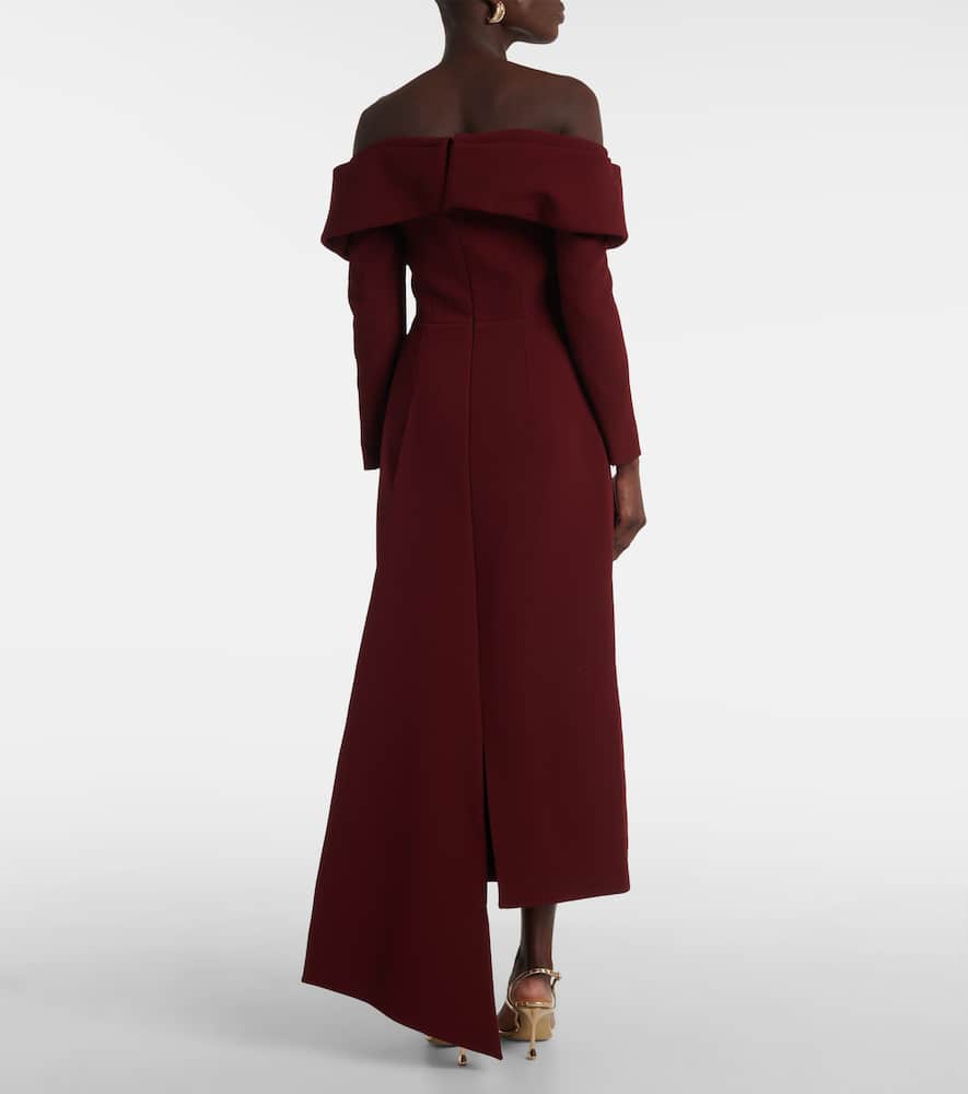 Derika off-shoulder crêpe midi dress