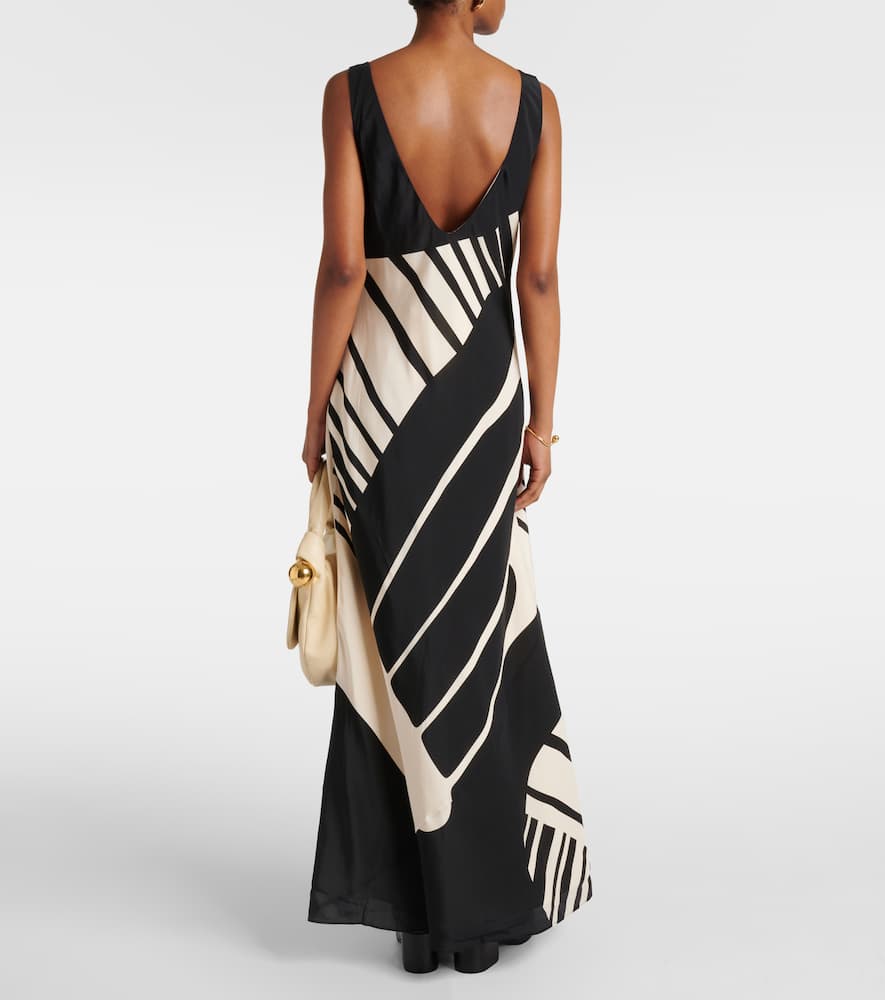 Arte printed silk satin slip dress