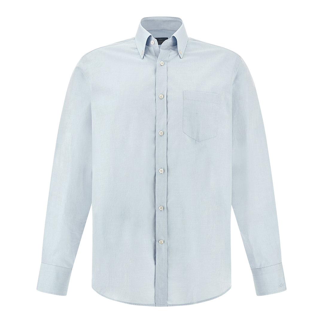 Sea Island cotton shirt, Man, Light Blue