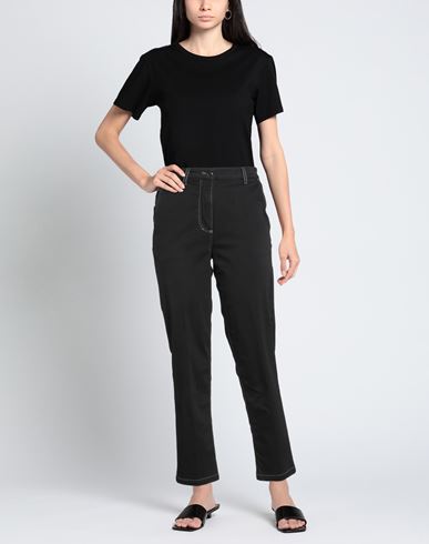 Woman Pants Black Size 25 Cotton, Elastane
