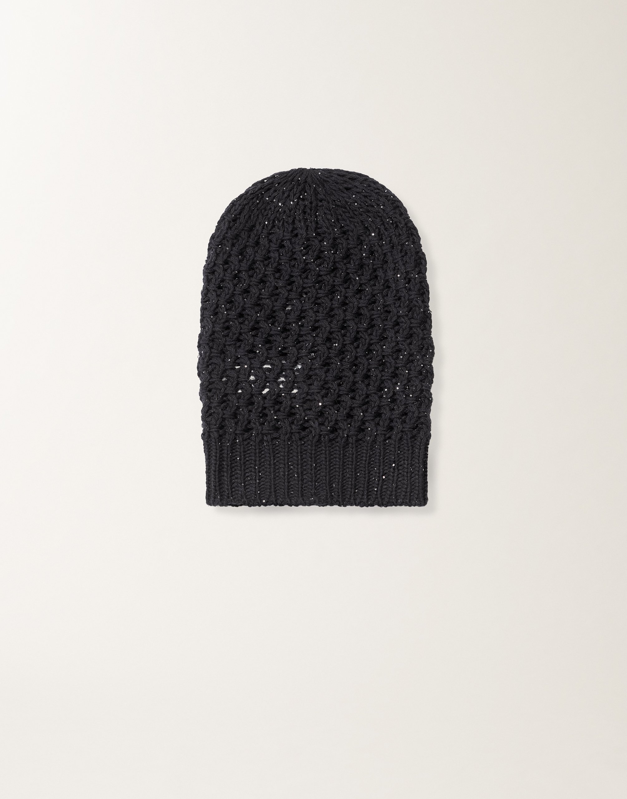 Platinum cap with micro sequins, midnight blue
