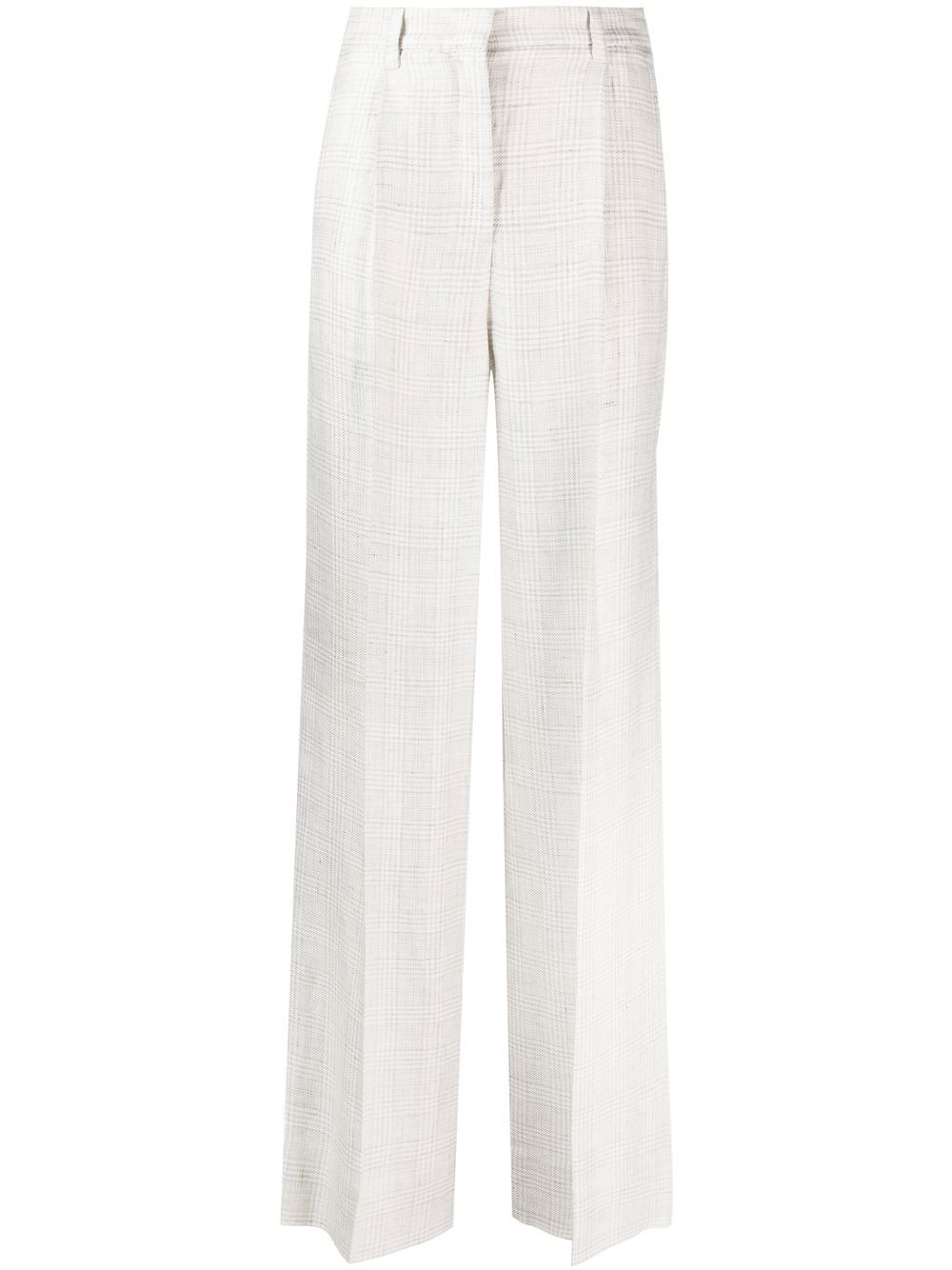Tailored straight-leg trousers - White