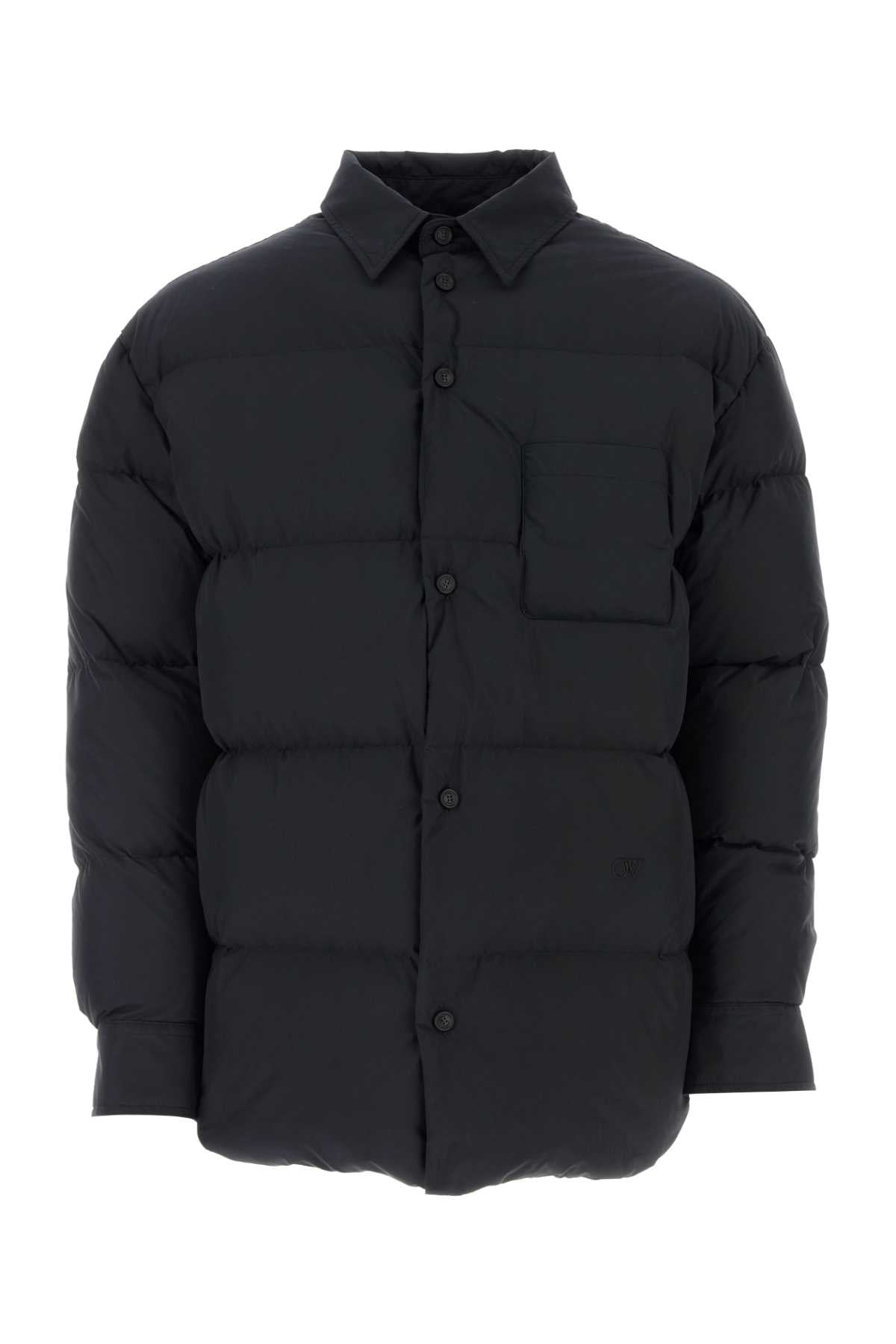 Quilted Down Down Jacket — Black