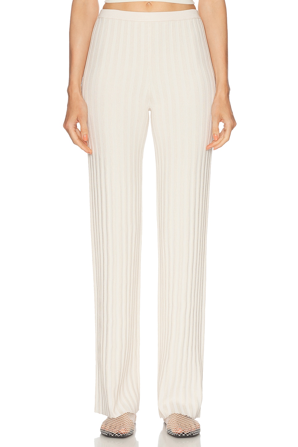 Zankov Margeux Pant in Pebble & White Multi - White.  XS/S also in