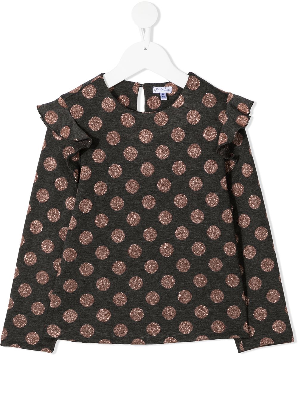 Polka dot print blouse - Grey