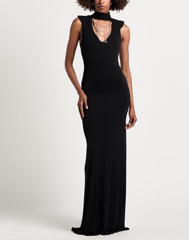 Woman Maxi dress Black Size 8 Viscose