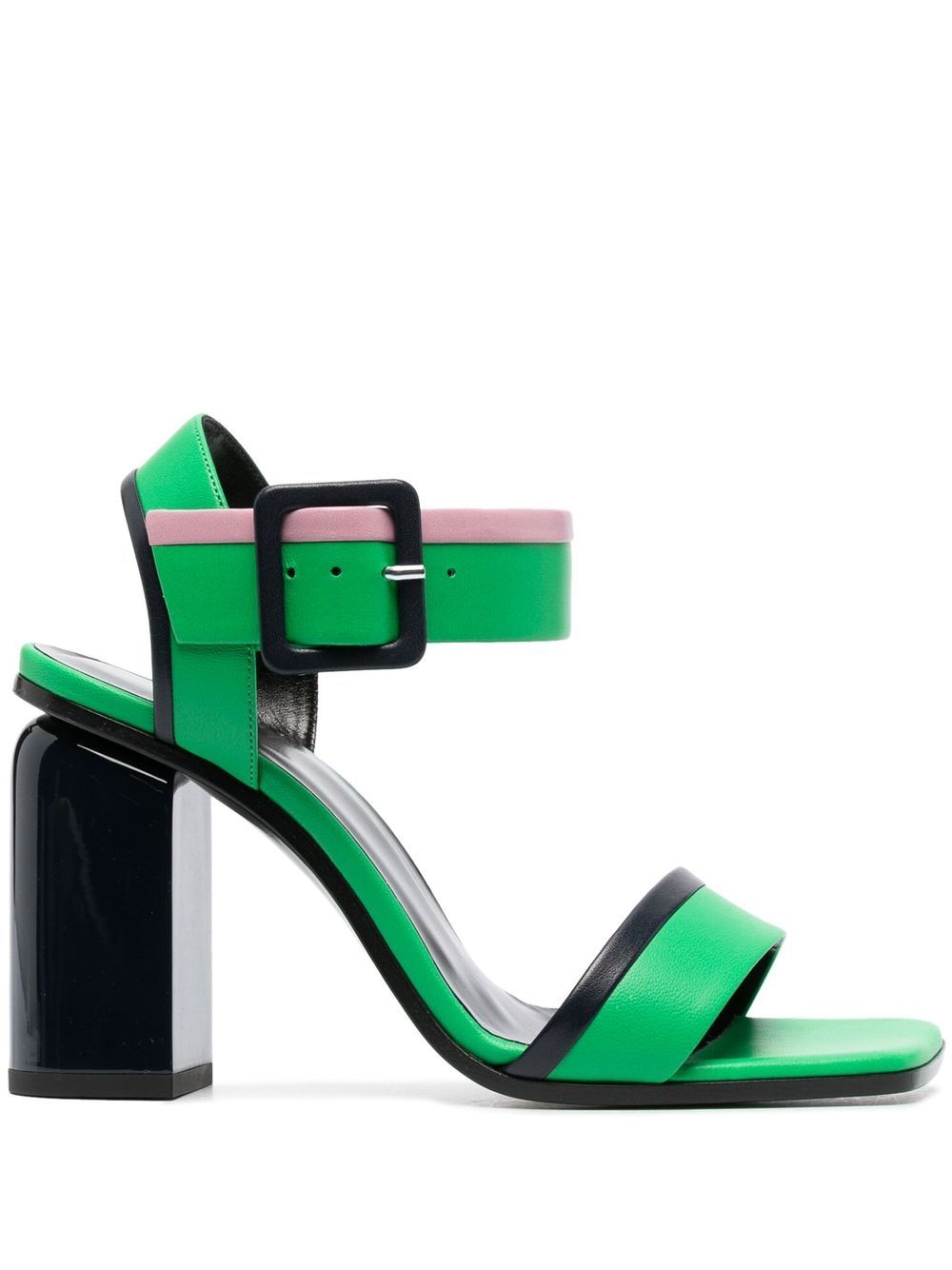 100mm block heel sandals - Green