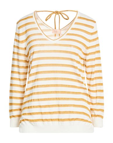 Woman Sweater Beige Size 10 Viscose, Polyester, Metallic fiber