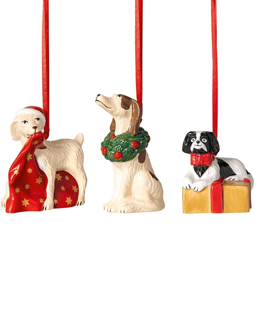 Set of 3 Nostalgic Ornaments: Christmas Puppies