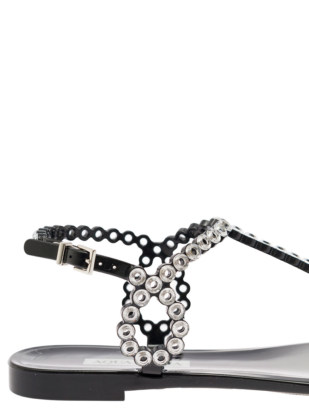 Almost Bare Crystal Jelly Sandal Flat