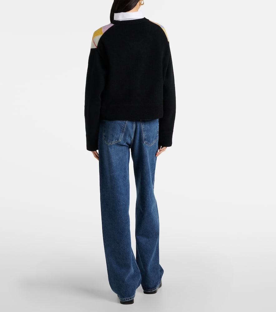 Harlequin argyle wool-blend sweater