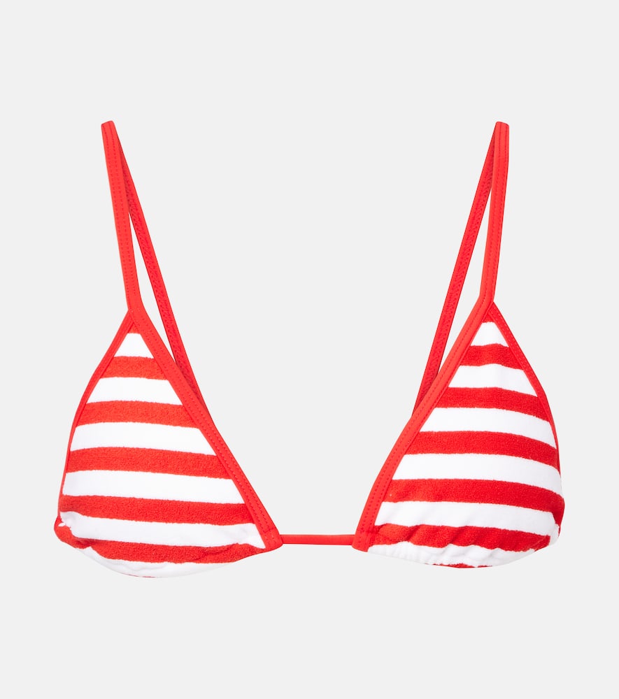 Via striped bikini top