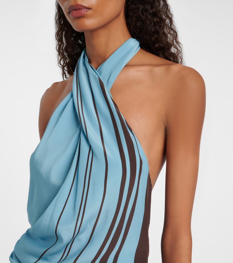 Rioja striped silk crêpe maxi dress
