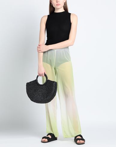 Woman Pants Lime green Size 6 Polyester