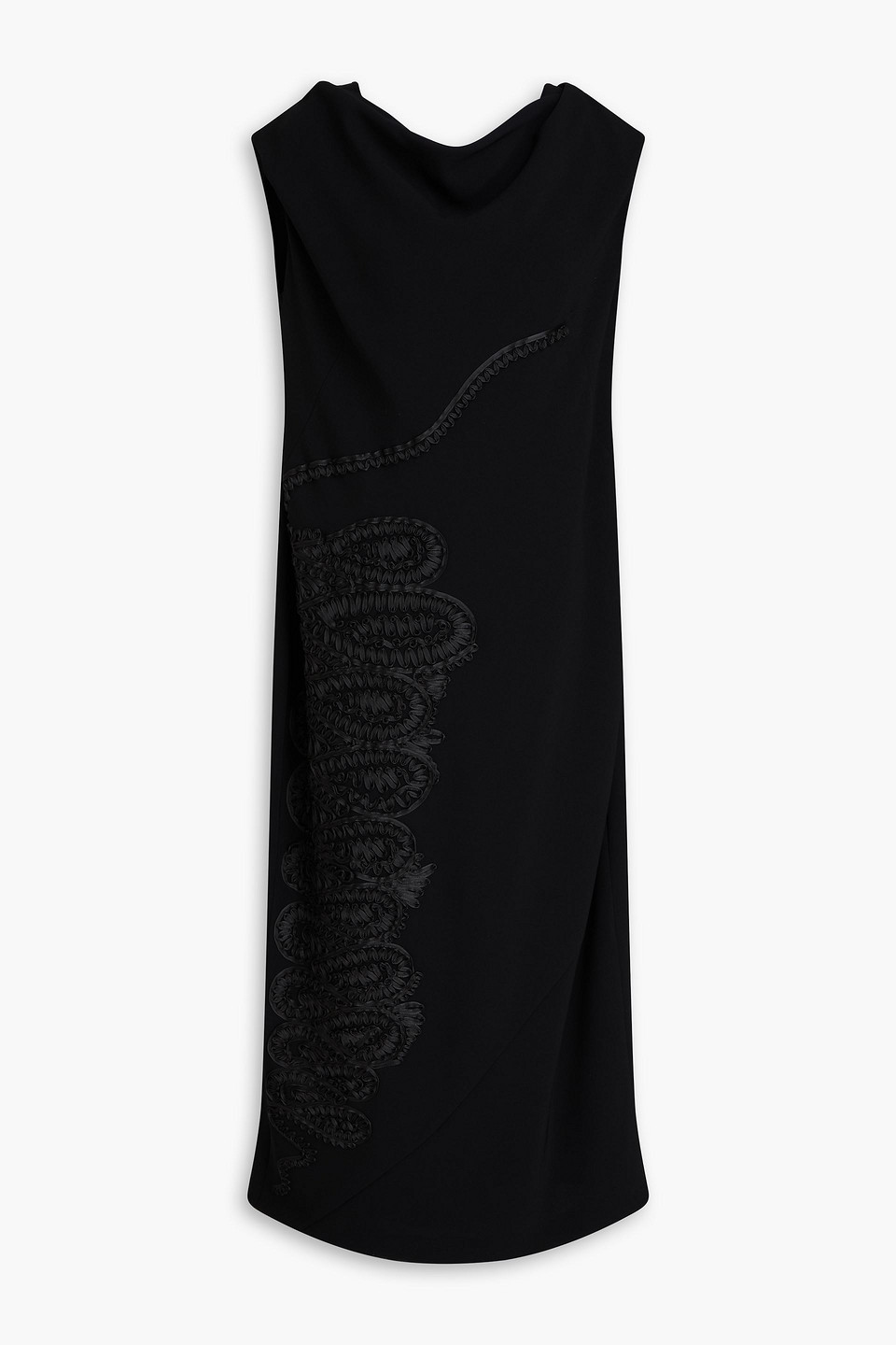 Embellished crepe midi dress - Black - IT 50