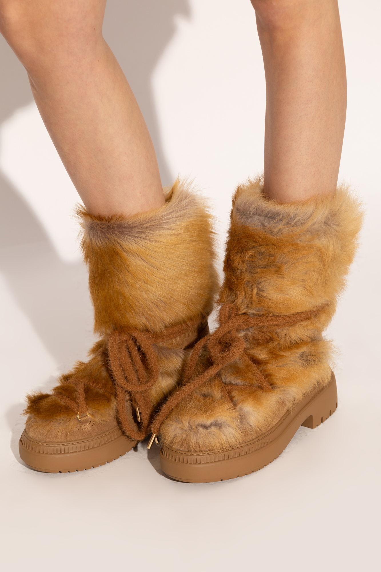 Snow Boots With Fur, Women's, Brown
